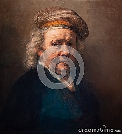 Rembrandt van Rijn self-portrait, 1669 Editorial Stock Photo